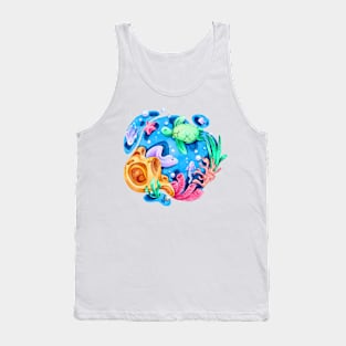 Ocean Watercolor Illustration Tank Top